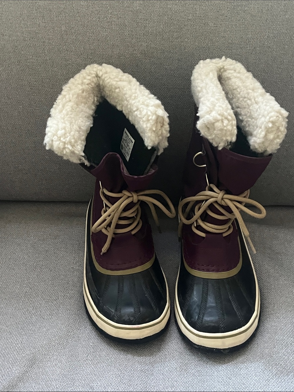 Sorel Winter Carnival Boot Epic Plum shearling cuff